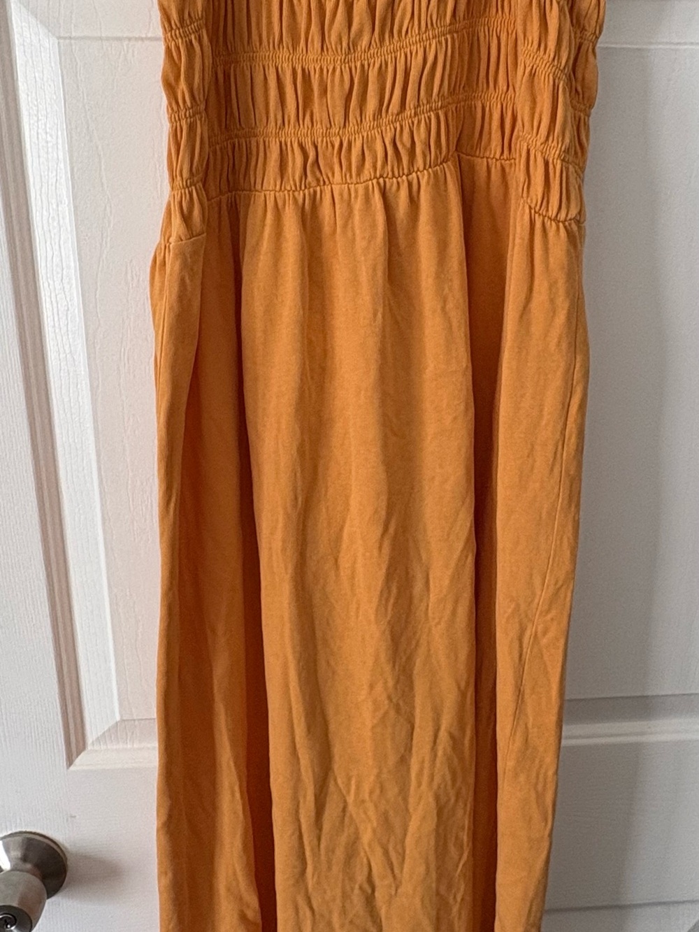 Old Navy Smocked Waist Maxi Dress in Mustard